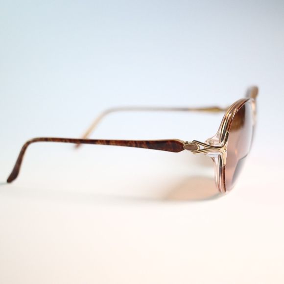 Vintage Joan Collins Secret Tortoise Marine Marron Oversize eyeglasses frame N14 - Picture 12 of 13